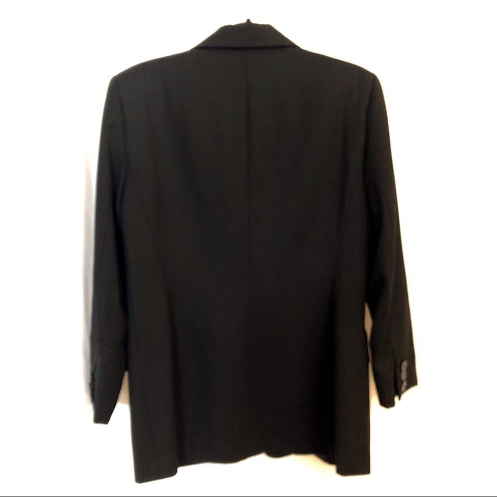 Escada Wool Blazer Black Single Button Womens Lar… - image 2